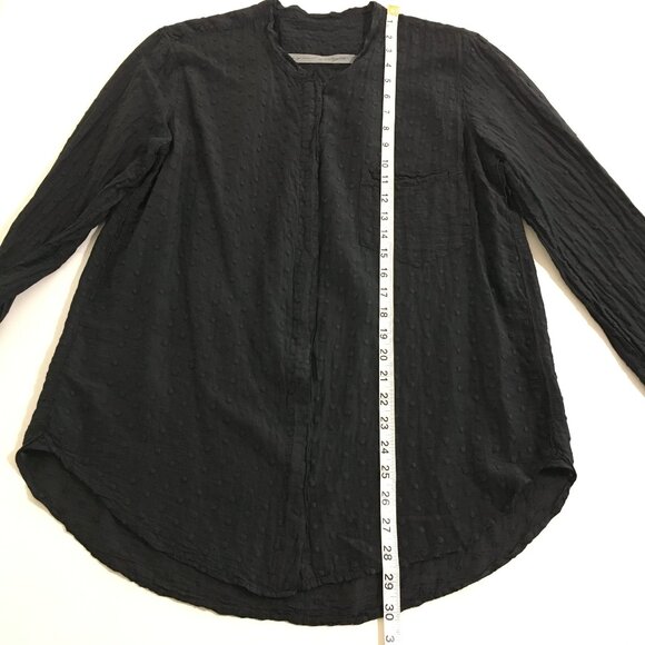 Raquel Allegra Womens 2 Polka Dot Embroidered Button Down Blouse Long Sleeves - Picture 14 of 16